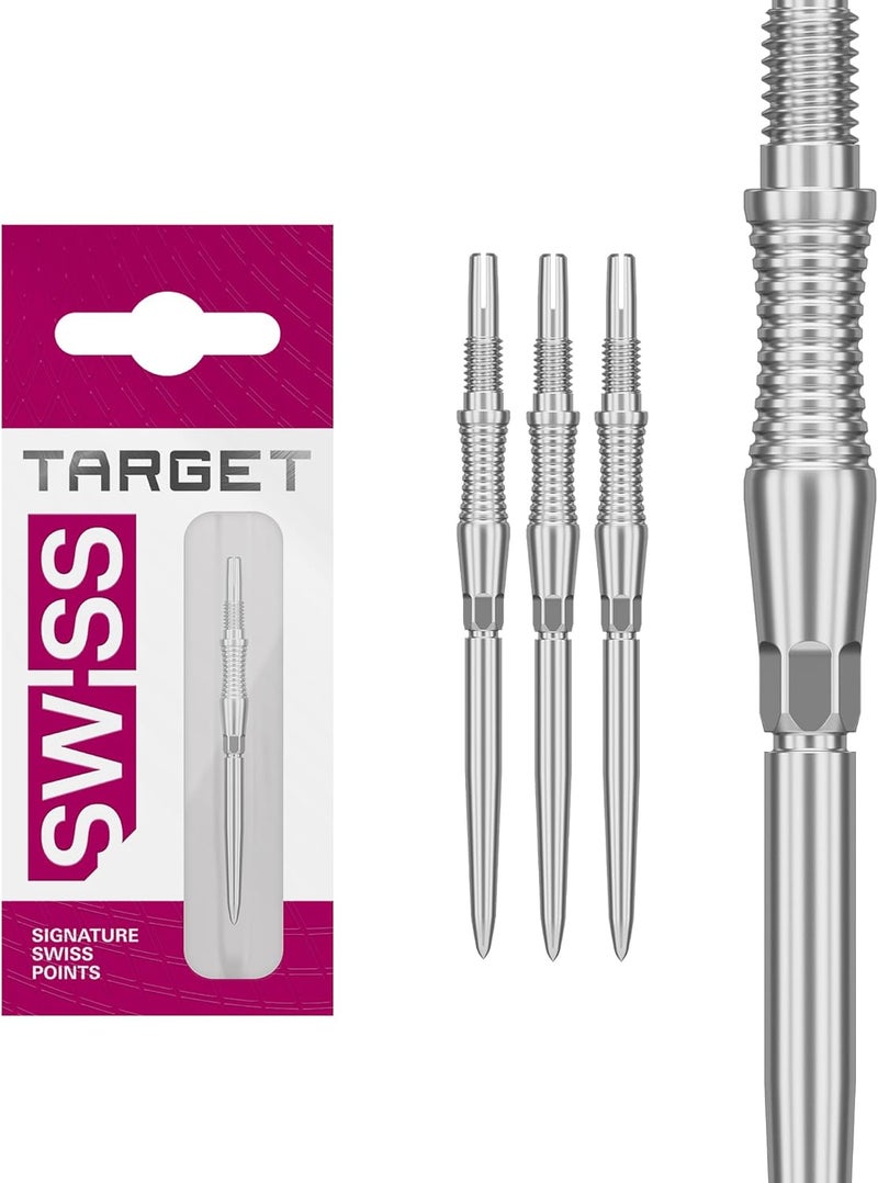 Target Darts نقاط دارت سويس بوينت ستورم، RST (طقم 3 قطع من النصائح) 30MM/35MM/42MM – ذهبية/فضية/سوداء | تغيير نقاط الدارت، نقاط سويس ستورم، ملحقات دارت احترافية - Image 1